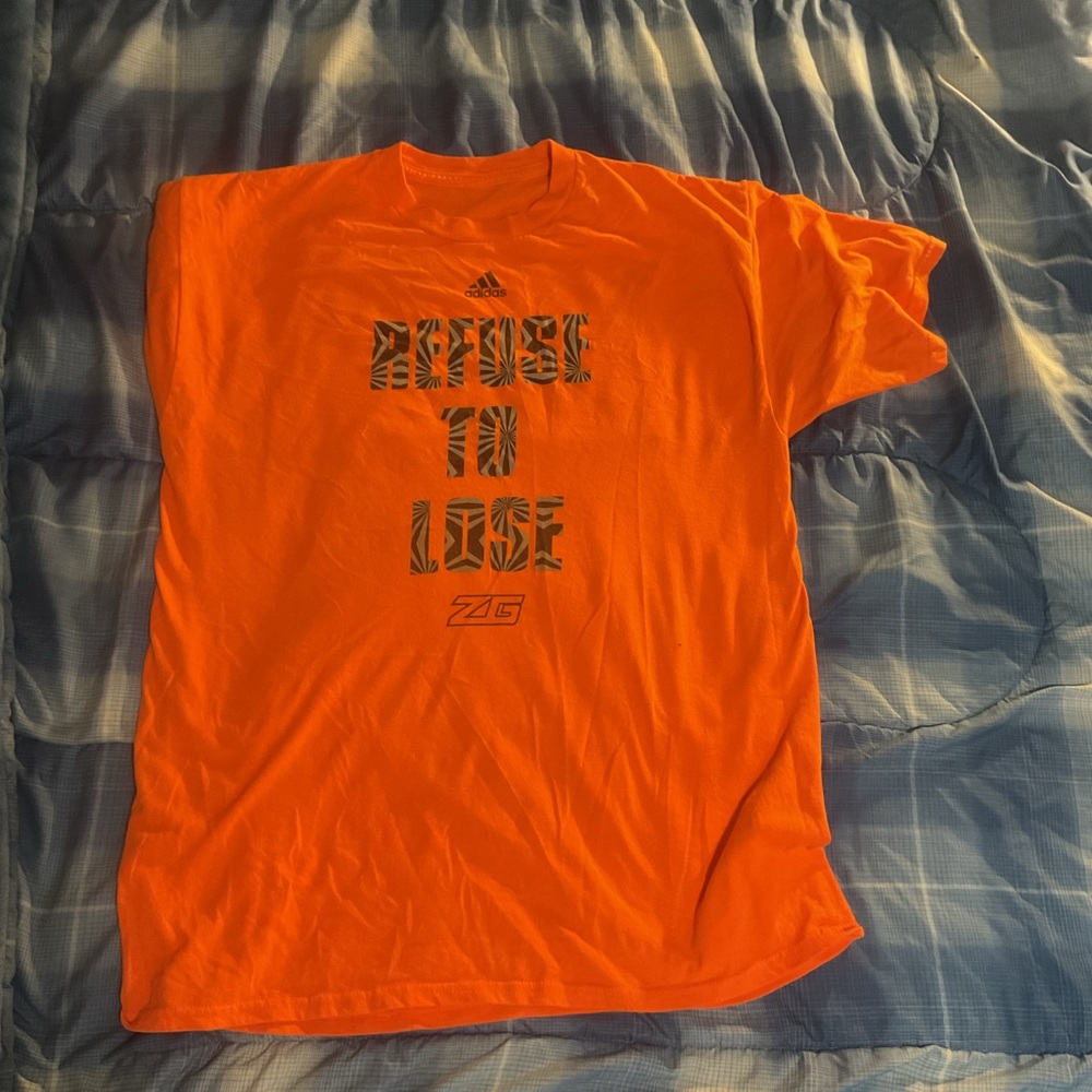 Adidas Men's Bright Orange 'Refuse to Lose' Tee
